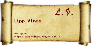 Lipp Vince névjegykártya